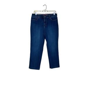 Gloria Venderbilt blue straight legs capri jeans size 12